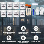84 OZ (2400g) Jaysuing Invisible Waterproof Agent, Waterproof Sealant, Transparent Rainproof Coating, Water-Resistant Anti-Leakage Agent, Transparent Repairing Leak Water-Resistant Adhesive