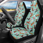 BIGCARJOB Dachshund Car Seat Cover Set for Women Cute Auto Interior Accessories Vehicle Bucket Seat Pad Auto Front Seat Protectors Fit Most Vehicle Cars Sedan