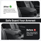 Autorder Center Console Cover for 2019-2026 Chevy Silverado/GMC Sierra Accessories, Tahoe&Suburban&Yukon 2021-2026, Armrest Cover Leather Middle Console Covers Anti-Scratch(Bucket Seat Only)