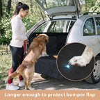 F-color SUV Cargo Liner for Dogs - Waterproof Pet Cargo Liner, Comfort Dog Cargo Cover with Bumper Flap Protector, Scratchproof Non-Slip Mat for Standard SUVs Sedans, 55 x 81 Inch, Black