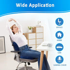 SAIREIDER Chair Cushion and Lumbar Support Pillow for Office Chair, Car Seat Cushions Back Support Pillows, Memory Foam Chair Support for Back&Lumbar, Relieve Tailbone Pain and Sciatica (Blue)