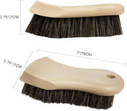 YeewayVeh Long Bristle Horse Hair Brush for Leather, Versatile Leather Cleaning Brush for Car Interior Seat, Carpet, Upholstery, Furniture and Shoes