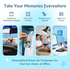 Custom Air Fresheners with Picture - Personalized Double Sided Photo Air Freshener, Customized Air Freshener for Car Wardrobe Bathroom Hanging Ornaments (A3-Square)
