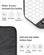 Owleys Premium Leather Car Seat Protector for Child Car Seat Cover from Dirt Scratches (2pc White)