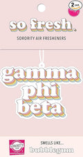 Sorority Shop Gamma Phi Beta - Retro Air Freshener - 2/Pack - Bubblegum Scent