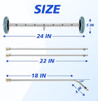 RIDGE WASHER Pressure Washer Undercarriage Cleaner, 24 Inch Undercarriage Car Washer, Under Car Pressure Washer Attachment with 3 Pcs Extension Wand, 4000 PSI