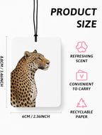 Pink Leopard Print Car Air Freshener 4 Pcs, Trendy Cheetah Lucky 8 Ball Hanging Air Freshener for Cars Closet Drawer Books, Preppy Girly Car Accessories Mirror Decor for Women