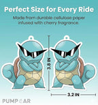 PumpCar 2 pieces double-sided poke turtle hanging cartoon cherry-scented funny car air freshener Cool hanging for rearview mirror Car Interior Accessories Gifts