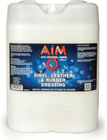AIM Chemicals Vinyl Leather Rubber Multi-Purpose Dressing -Effective UV Protection -Leather Cleaner & Conditioner -Suitable for Interiors, Exteriors, Engines -Anti-Static -Water-Based for Cars, 5 Gal