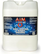 AIM Chemicals Vinyl Leather Rubber Multi-Purpose Dressing -Effective UV Protection -Leather Cleaner & Conditioner -Suitable for Interiors, Exteriors, Engines -Anti-Static -Water-Based for Cars, 5 Gal