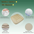 Car Seat Cushion Pad for Home Use Car Driver Seat Office Chair Memory Foam Seat Cushion(Khaki)