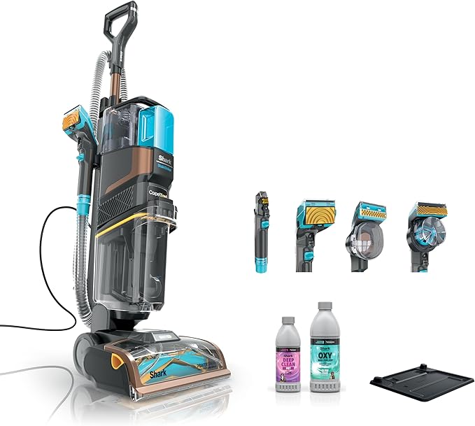 Shark CarpetXpert HairPro | Upright Carpet, Area Rug & Upholstery Cleaner | StainStriker Handheld Tough Stain Remover & Onboard Self Clean | Pet Hair Pickup & Odor Removal | 4 Tools | Copper | EX301