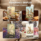 Vintage Easter Bunny Egg Car Air Freshener 4 Pcs, Religious Easter Rabbit Egg Floral Hanging Air Freshener for Cars Closet Drawer Books, Spring Bunny Car Accessories for Women
