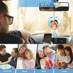 Custom Air Freshener for Car - Double Sided Photo Personalized Car Scents Air Freshener, Smell Air Fresheners With Picture for Wardrobe, Bathroom,Hanging Ornaments (Heart-1PCS)