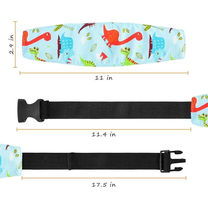 Baby Carseat Head Support,Car seat Straps Pillow Support Ban,Stroller Neck Relief Strap Headrest,Slumber Sling Sleep Positioner for Toddler Infants Child Children Kids