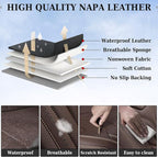 Coverado Front Seat Covers, Car Seat Covers Front Seats, Leather Seat Covers for Cars, Automotive Seat Covers Car Seat Protector Car Accessories Fit for Most Sedans SUV Pick-up Truck(Coffee)