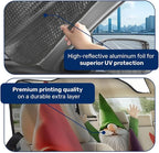 GENANY Gnome Windshield Sun Shade for Car SUV Truck (55x30 Inches), Front Window Visor for Windows, Protector Blocks UV