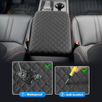 2024 2025 2026 Passport Center Console Cover for Honda Passport (RTL/TrailSport/EX-L/Black Edition), Cushion &Comfy Leather Armrest Cover 2025 2026 Passport Accessories (Padded)