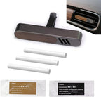 Luxury Car Air Freshener Vent Clip – Premium Wood & Metal Diffuser in Multiple Colors & Scent Kits – Reusable, Unisex for Men & Women (Premium Dark Grey, Classic Masculine)