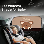 Magnetic Car Window Shade for Baby,Blackout Car Window Curtain,Car Shades for Side Windows,Sun Shade for Car Window Baby,Cartoon Pattern Car Window Covers,UV Protection & Heat Blocking (Lucky Mouse)