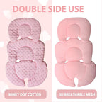Infant Carseat Insert, 2-in-1 Reversible Baby Car Seat Cushion for Newborn Toddler Head & Body Support Car Seat Pad for Carseats, Strollers, Swings, Bouncers