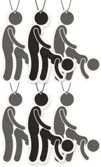 Funny Adult Car Air Freshener 6 Pack Scented With Premium Oils By Fresh Fresheners (Doggy Style Design)