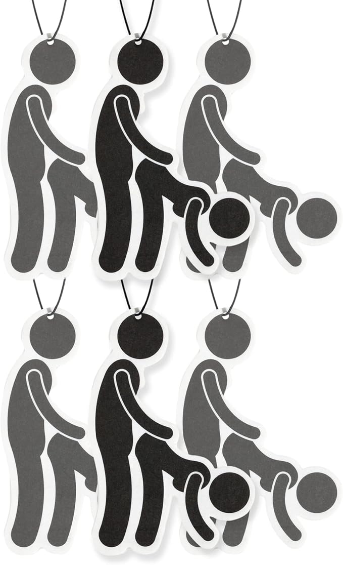 Funny Adult Car Air Freshener 6 Pack Scented With Premium Oils By Fresh Fresheners (Doggy Style Design)
