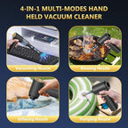 Car Vacuum Portable Cordless with 15000Pa Strong Suction, Handheld Vacuum Cleaner 4-in-1 Cordless Vacuum with 2 Suction Modes,Type-C & HEPA Filter- Lightweight(1.25lbs) for Car, Home, Pet Hair