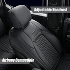 Coverado Seat Covers Full set for Jeep Wrangler, Waterproof Car Seat Covers for Truck Automotive Seat Covers Custom Fit for 2008-2012 Jeep Wrangler JK 2-Door, Full Coverage Wrangler Seat Covers(Black)
