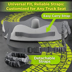 Large Truck Seat Cushion for Truck Driver Seat Cushion - Upgraded Back Support, CertiPUR-US® Certified - Thick Memory Foam, Pain Relief for Hours of Driving, Trucker Approved Big Rig - Gray