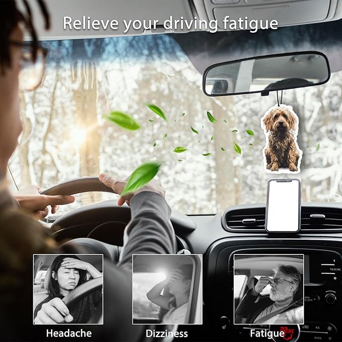 Custom Air Fresheners with Pictures - Personalized Double Sided Photo Air Freshener for Car, Customized Funny Face Car Air Freshener for Wardrobe Bathroom Hanging Ornaments