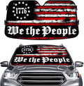GENANY We The People Windshield Sun Shade for Car SUV Truck (55x30 Inches), Memorial Day Sun Shade Windshield for Windows, Protector Blocks UV, Car Decor