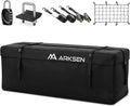 ARKSEN 600D PVC Waterproof Roof Cargo Bag with Lock, Nylon Net, Hitch Stabilizer, 2 Ratchet Straps for SUV, Truck, Van with/Without Rack