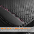 Car Center Console Cover, PU Leather Vehicle Armrest Seat Box Cover Protector, Comfortable Automotive Interior Arm Rest Cushion Pad Accessories, Universal for SUV Sedan Truck (Black/Pink)