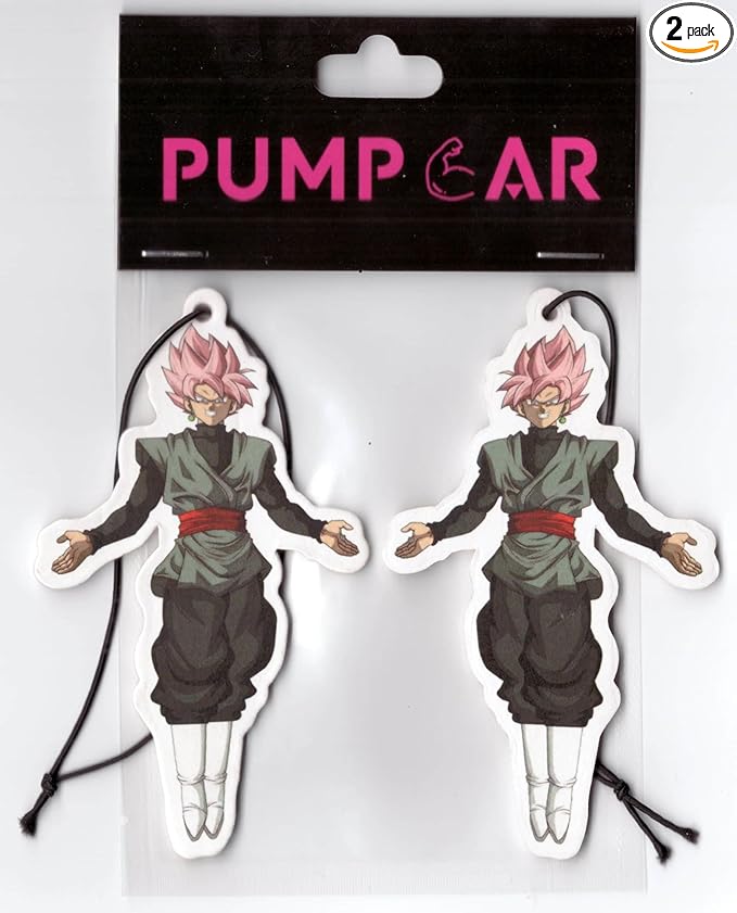 PumpCar car air freshener 2-piece double-sided goku black hanging cherry-scented for rearview mirror Car Interior Accessories Household Gifts