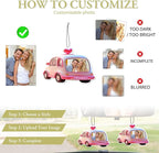 Personalized Valentine's Day Car Air Freshener with Pictures, I Love You, Drive Safe, Fun Couple Gift, Hanging 2Pack