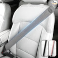 Wigoo 2026 Upgraded Extended Version Suede Car Seat Belt Cover, [Reduces Neck Friction & Enhances Comfort], Soft Shoulder Suede Pad Protector, Auto Interior Accessories,(2 Packs, 18.9Inch), Gray