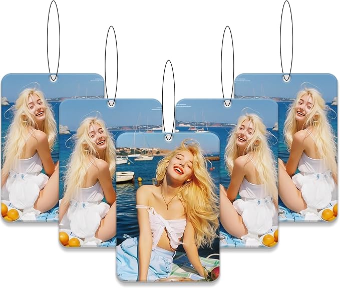 Custom Air Fresheners with Picture-Personalized Air Freshener for Car-Hanging Air Freshener for Wardrobe,Bathroom,Livingroom (Rectangle 5pcs)