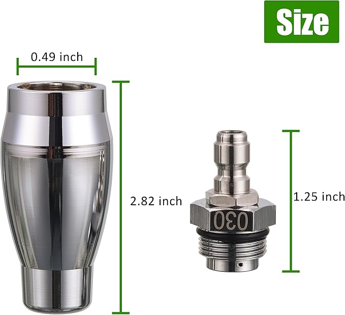 JOEJET Turbo Nozzle for Pressure Washer, Rotating Pressure Washer Nozzle with 1/4" Quick Connect, 7 Nozzle Tips with Holder, 3600 PSI
