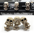 Skull Decor Car Air Freshener Vent Clips, Goth Decor Interior, Gothic Funny Decoration Halloween Horror Skeleton Car Accessories, Skull Stuff Spooky Gifts for Men Women Teens