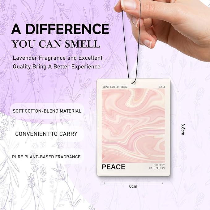 Pink Car Accessories,Cute Car Air Freshener,Preppy Air Freshener Hanging 3 Pcs for Closet Drawer Books Bathroom, Pink Girly Mirror Decor Accessories for Women