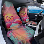 1 Pack Car Towel Seat Covers with Storage Bag, Multifunctional Towel for Gym Outdoor Sport, Picnic, Beach, Pet Dog Travel,Non-Slip Washable Car Seat Protector (Flamingo)