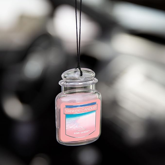 Yankee Candle Car Jar Ultimate, Pink Sands, 0.96 OZ (Pack of 3)