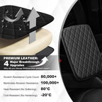 Upgraded Car Center Console Cover Fit for RAV4 Faux Leather Car Armrest Cover Cushion with 2 Storage Bags,Car Armrest Storage Box Interior Accessories(Black)