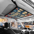 Generic New Year Car Ceiling Cargo Net Pocket Hanging Storage Bag with Zipper 31.69"x24.02" Double-Layer Mesh Car Roof Storage Organizer Long Road Trip Truck SUV Travel Camping New Year Decor