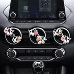 6 Pcs Cow Print Air Vent Clips, Cute Cow Car Air Fresheners Vent Clips Funny Car Decoration Cars Interior Decor Cars Accessories for Women Men