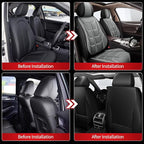 TTX LIGHTING Car Seat Covers fit for Jeep Wrangler 2003-2026 Front Seat: Premium Leather Automotive Seat Cover with Airbag Compatible Waterproof (2 Seats, Black & Gray)