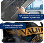 GENANY Bass Fishing Windshield Sun Shade for Car SUV Truck (55x30 Inches), Front Window Visor for Windows, Protector Blocks UV