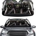 GENANY Black Cat Family Funny Windshield Sun Shade for Car SUV Truck (55x30 Inches), Sun Shade Windshield, Shades for Front Windows, Halloween Auto Gift, Christmas Car Decor