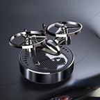 Car Air Freshener | Solar Powered Helicopter Scents Diffuser | Fashion Automotive Interior Decoration Accessories Purifiers for Car and Home Aromatherapy Dashboard (Dark)